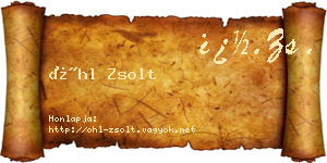 Öhl Zsolt névjegykártya