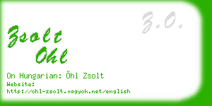 zsolt ohl business card